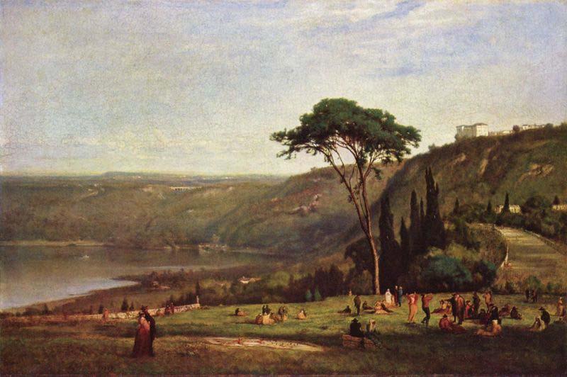 George Inness Lake Albano oil painting image